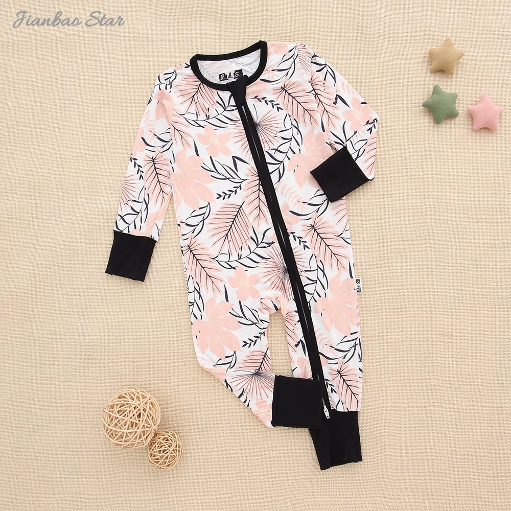 Hot Sales Organic Cotton Infant Jumpsuit Customized Logo Newborn Baby Romper with Lace Knit Plain Zipper Style for Boys