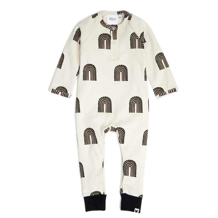 Wholesale Custom Print Newborn Baby Pajamas Baby Winter Pajamas Long Sleeve Organic Bamboo Zipper Baby Rompers
