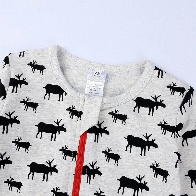 Fashion Print Newborn Summer Full Sleeve Baby Grow Pajamas Checkered Baby Rompers