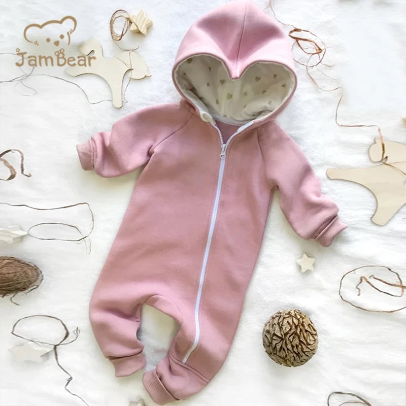 infant organic cotton hoodie romper toddler zipper Baby Clothes baby fleece romper Long sleeve baby romper hoddies for girls