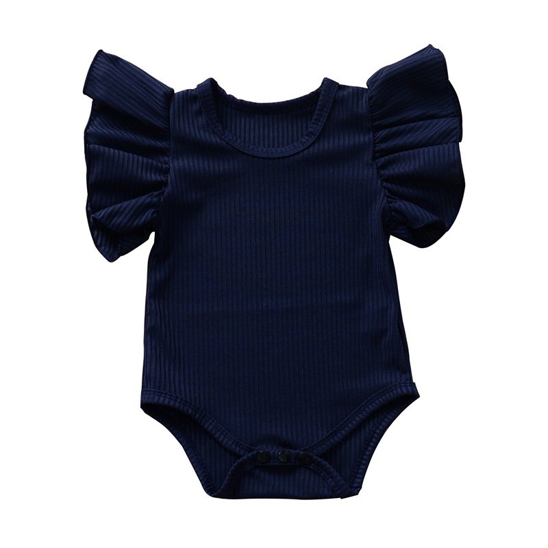 INS New Born Flower Sleeve Kids Jumpsuit Clothes Infant Costume Casual Quantity Cotton Triangle Baby Romper for Baby Girl