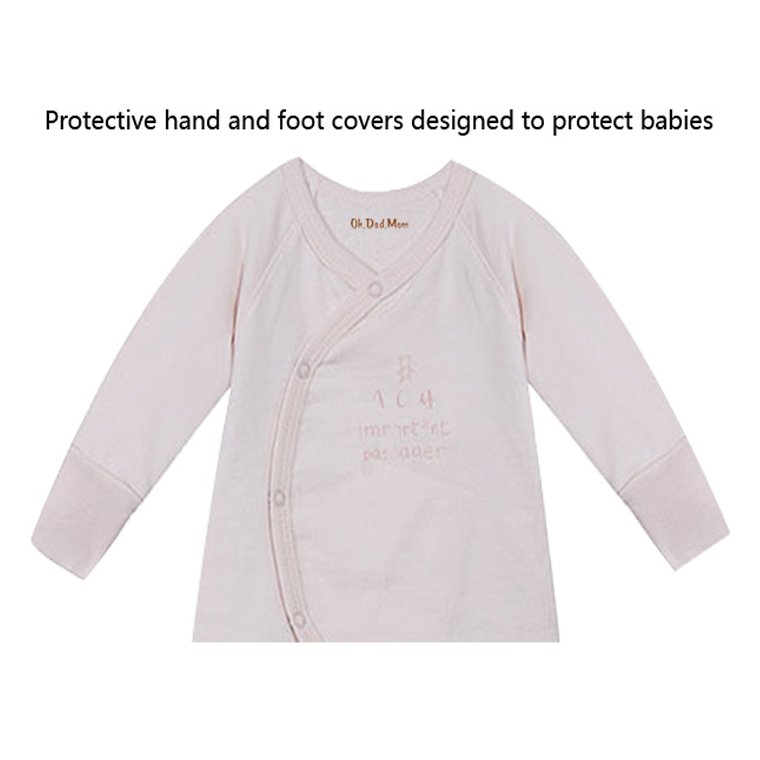 New Bamboo fiber round neck slanted button baby jumpsuit neutral long sleeved newborn jumpsuit knitted neutral Baby Rompers