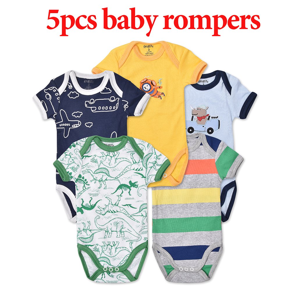 Summer baby clothes cotton infant toddler mixed design 5-piece set onesie baby rompers girl