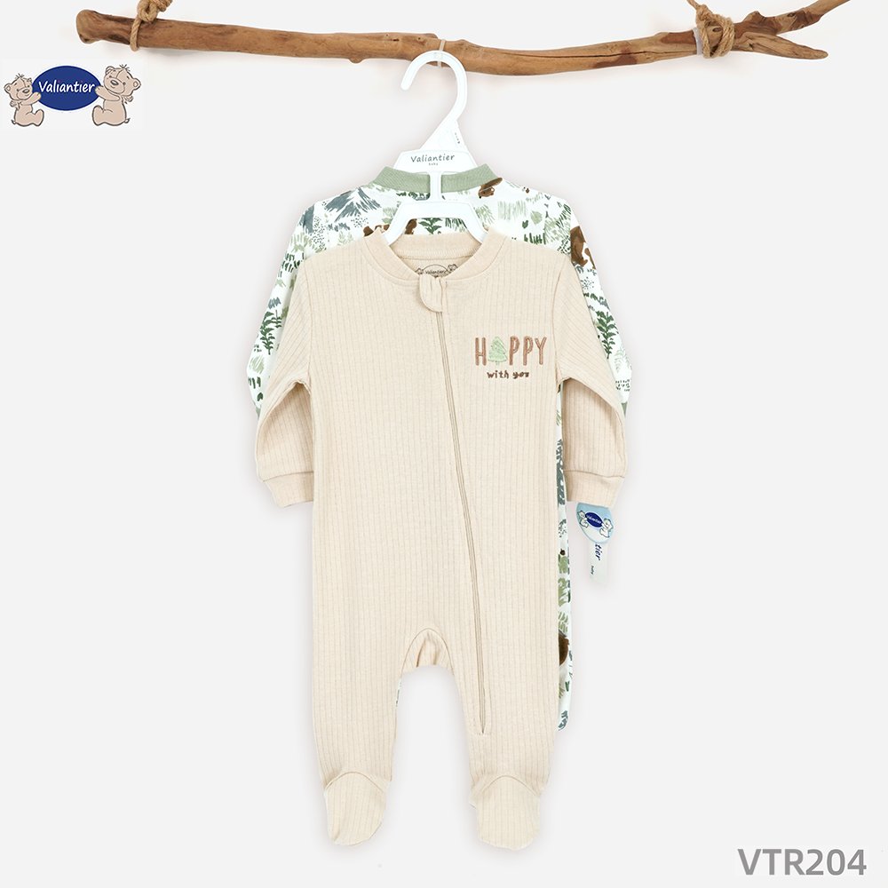valiantier Cotton polyester Baby Romper and Cap Set 2-Piece Outfit for Newborns