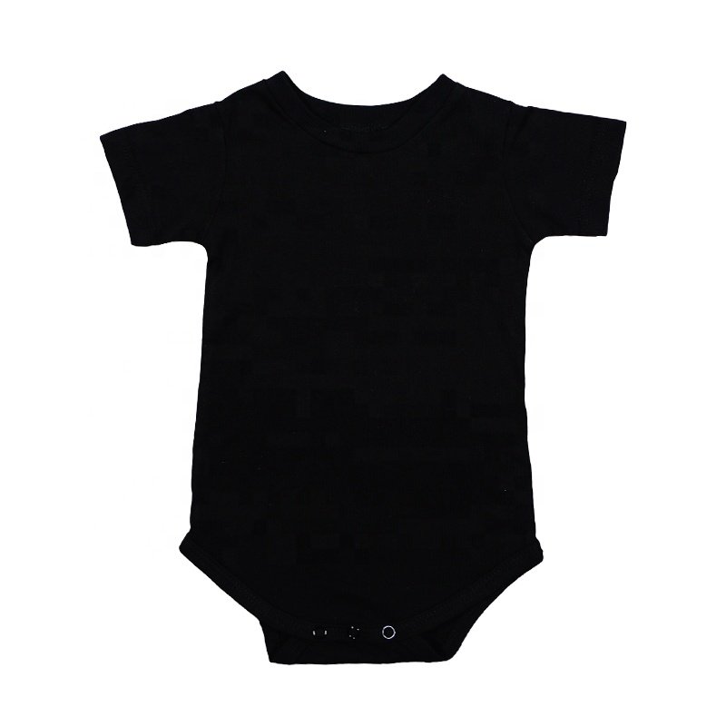 Oem Manufacturer 100% Cotton Short Sleeve Newborn Ribbed Onesie Bodysuit Summer Organic Print Custom Baby Romper