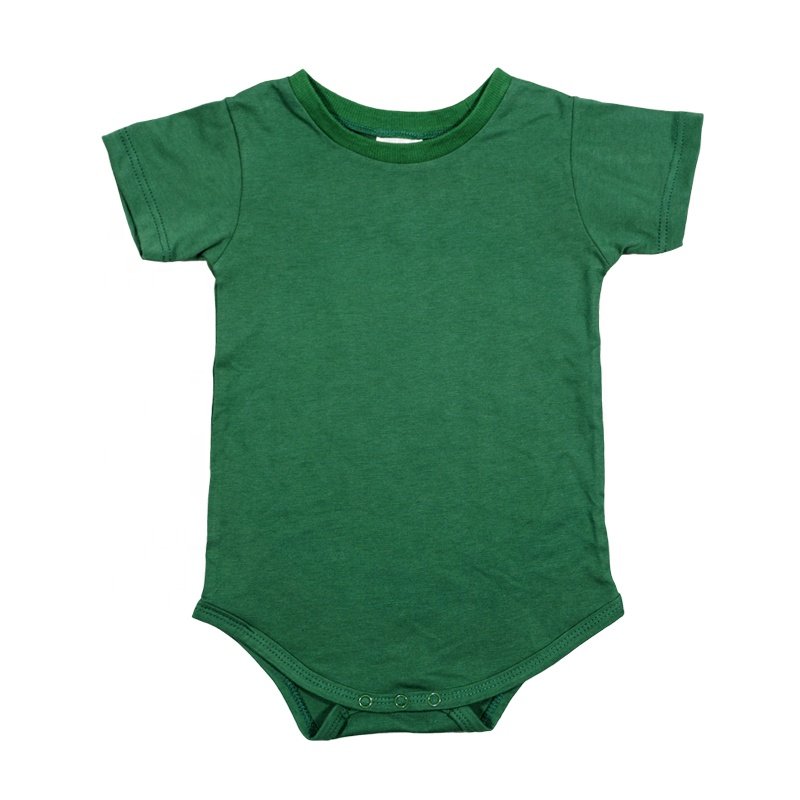 Oem Manufacturer 100% Cotton Short Sleeve Newborn Ribbed Onesie Bodysuit Summer Organic Print Custom Baby Romper