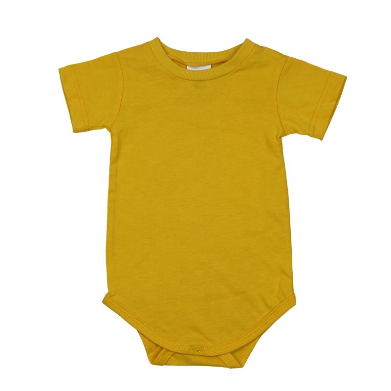 Oem Manufacturer 100% Cotton Short Sleeve Newborn Ribbed Onesie Bodysuit Summer Organic Print Custom Baby Romper