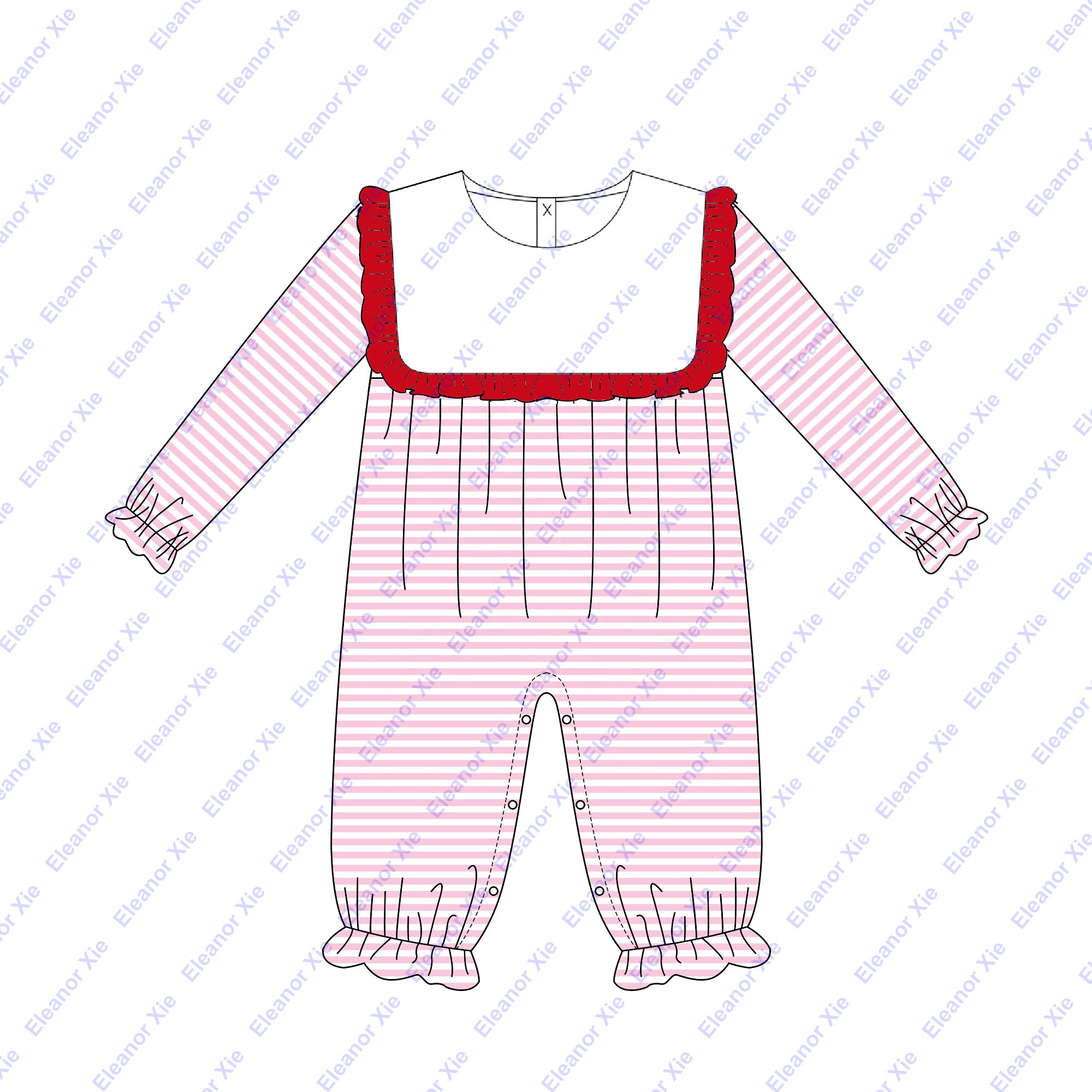 2025 Easter lemon stripes square collar baby girl clothes long sleeve spring ruffled newborn toddler girls baby rompers
