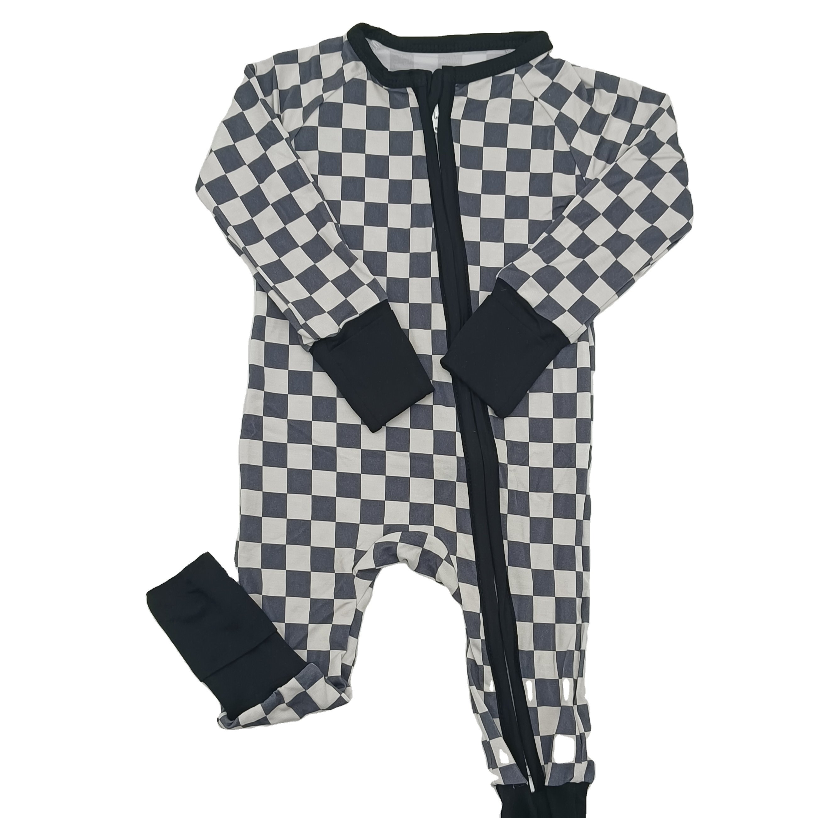 baby cotton clothes bamboo long-sleeved zipper kids jumpsuit