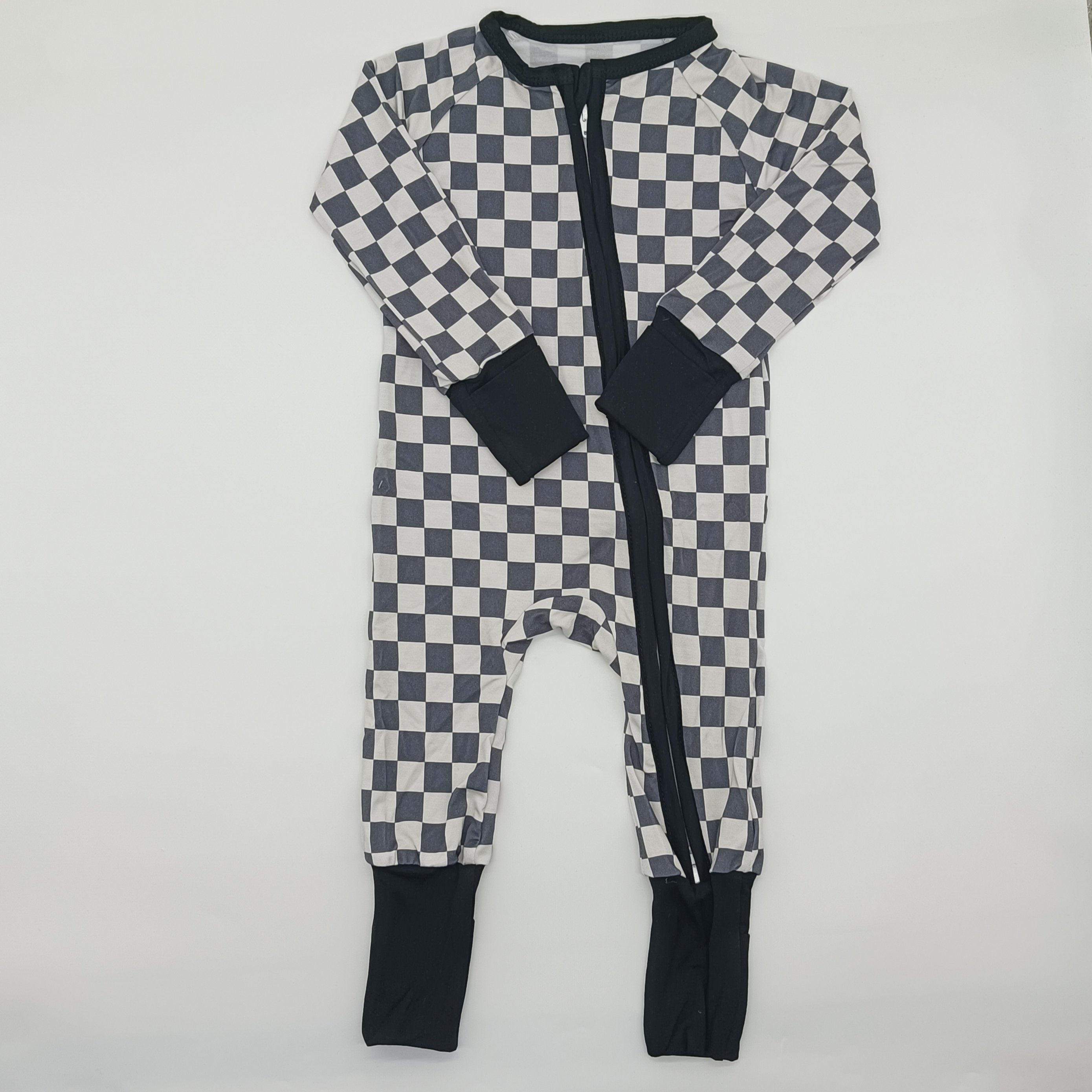 baby cotton clothes bamboo long-sleeved zipper kids jumpsuit