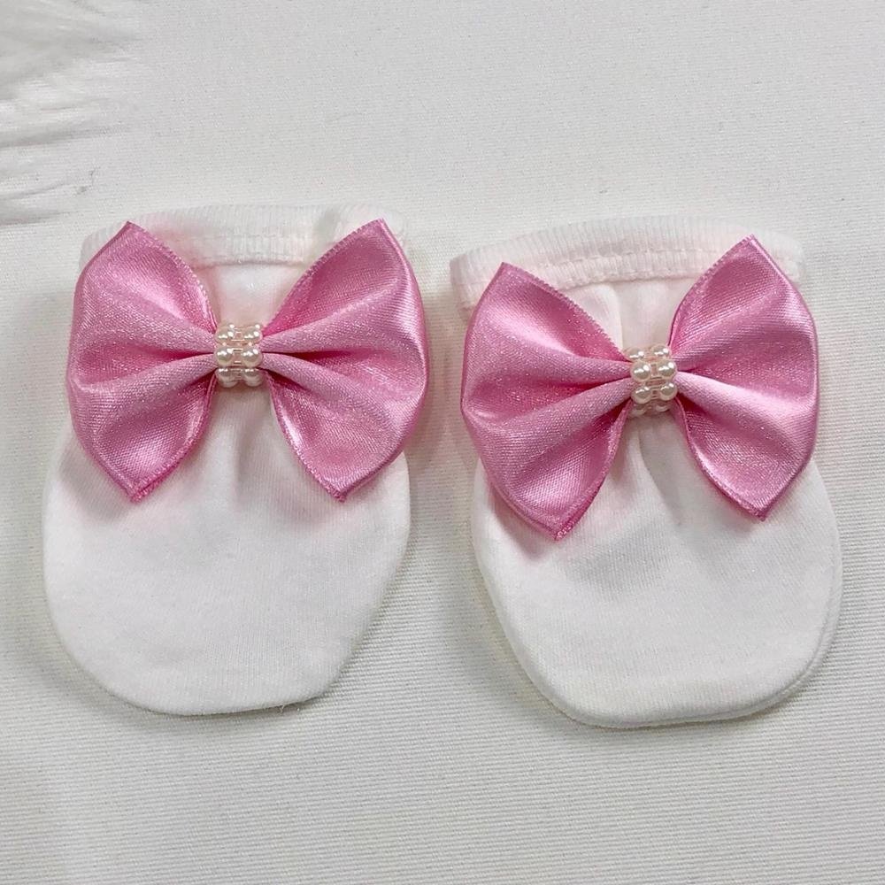 3 Pieces Cotton Fabric Knitted Wholesale Custom Newborn New Design Modern Clothes High Quality Luxury Pink Baby Girl Romper Set