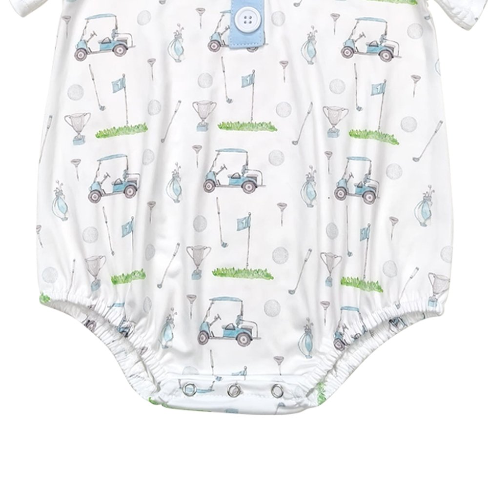 Infant baby boy short sleeve golf game day sports romper wholesale kids boutique clothes factory price toddle baby romper