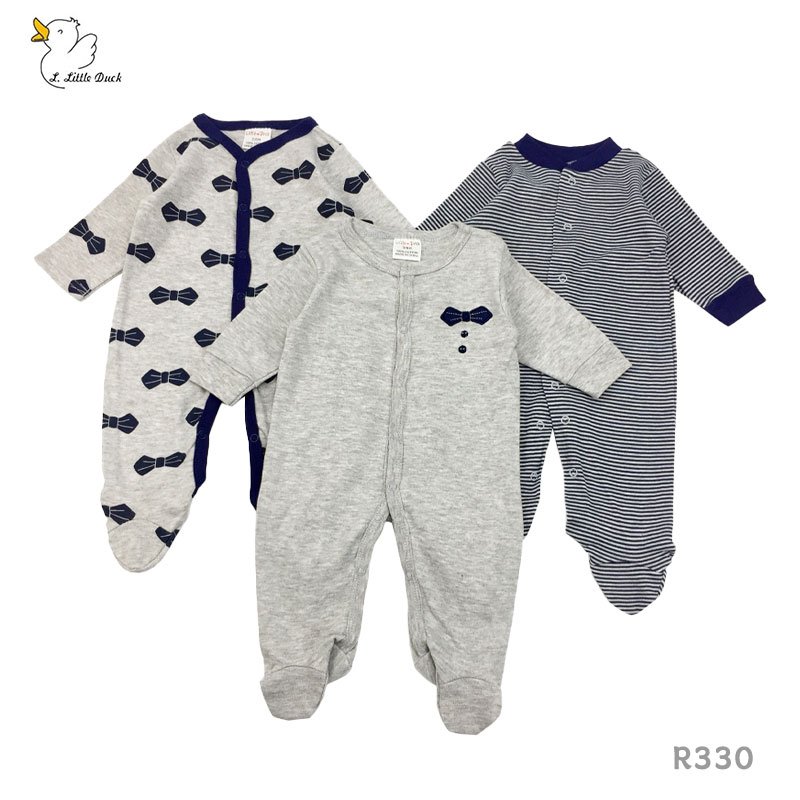 wholesale newborn cotton foot binding Cloth Romper 3pcs Pajama long sleeve Baby Bodysuit