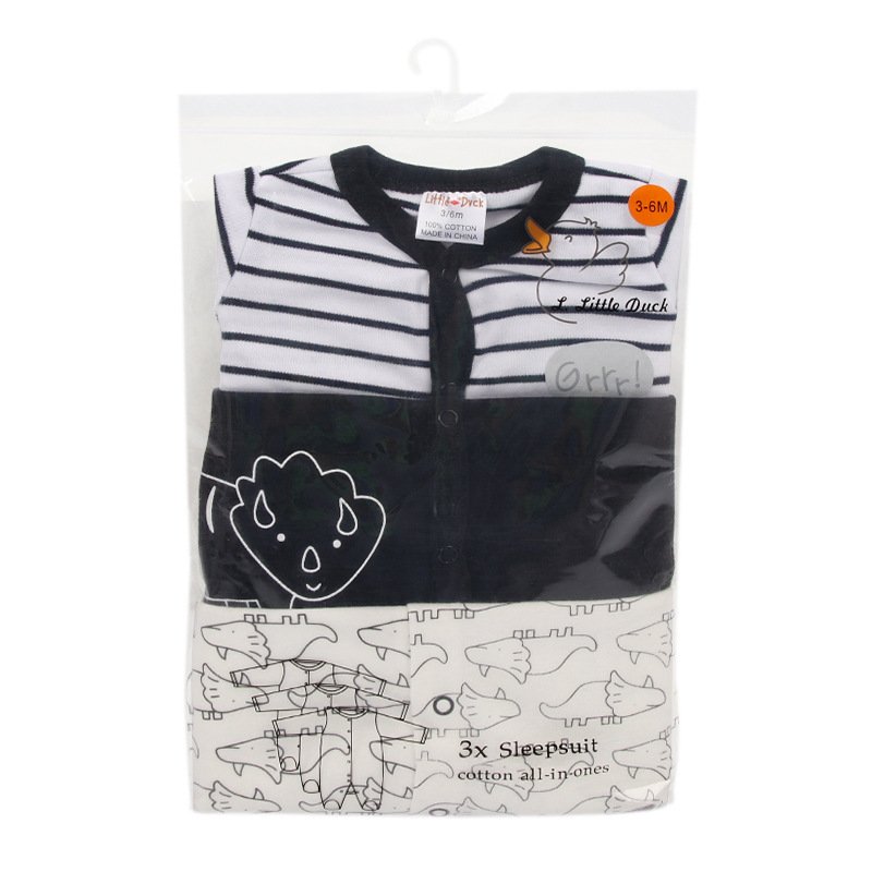 wholesale newborn cotton foot binding Cloth Romper 3pcs Pajama long sleeve Baby Bodysuit