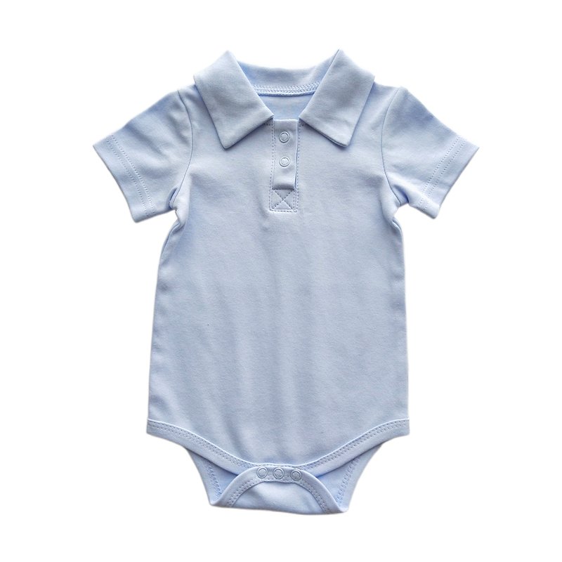 Blank Baby Onesie Babies Clothing Boy Rompers Polo Neck White Blue 6-9M Neutral Unisex New Born Baby Clothes