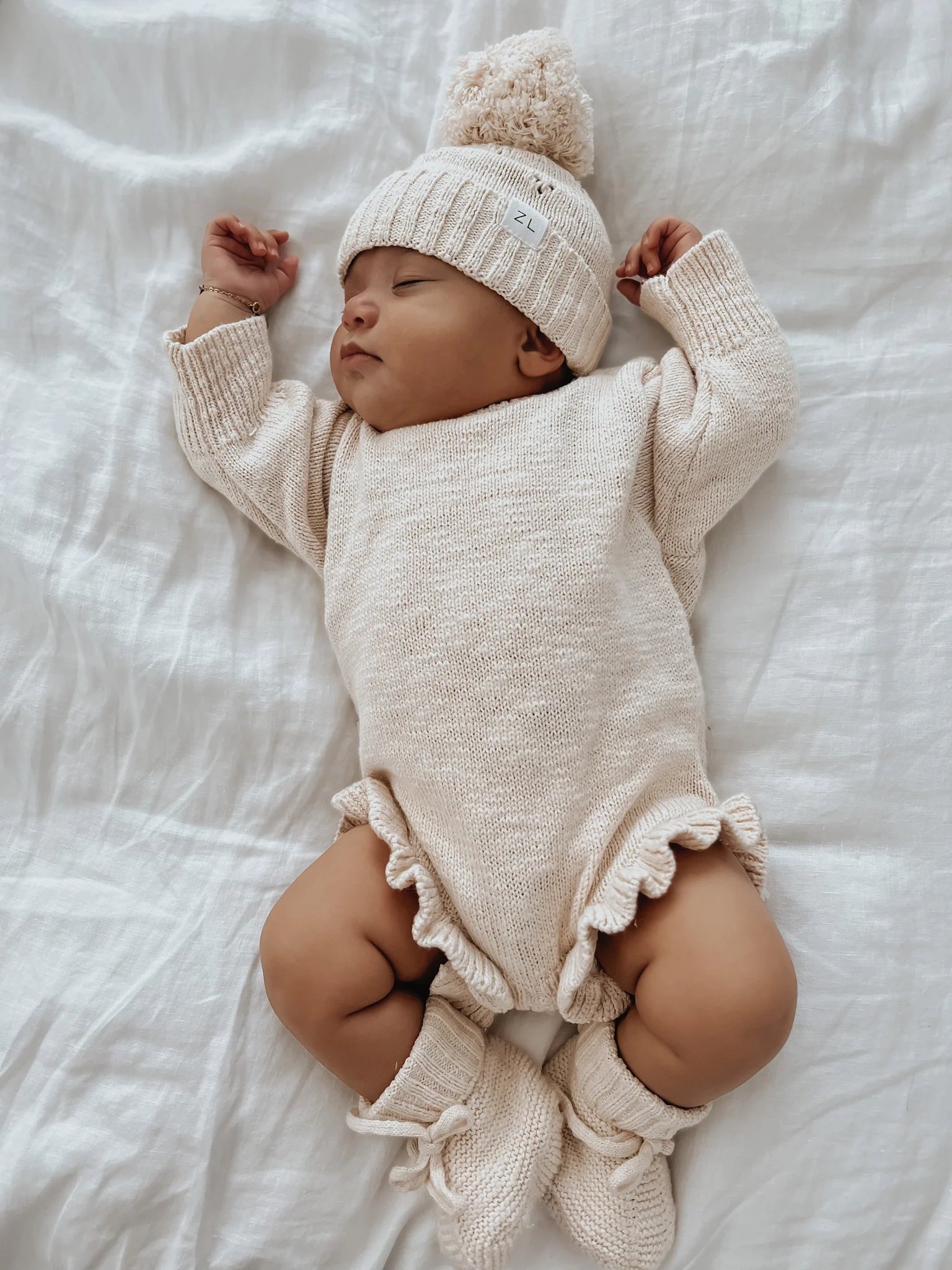 Custom Long Sleeve Chunky Knit Fall Baby Girls Sweater Knitter Clothes Rompers
