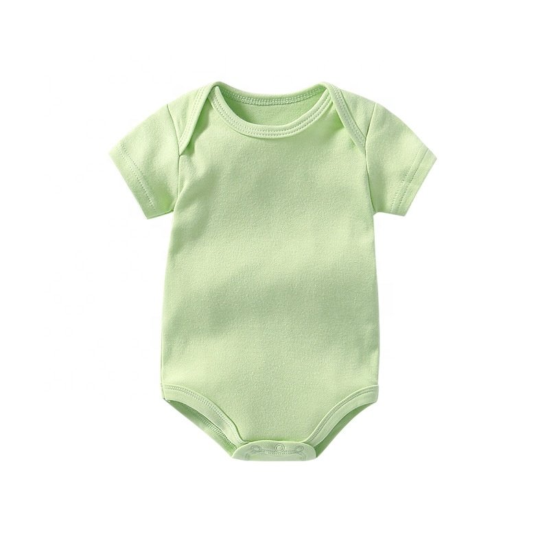 Custom plain baby onesie grows cotton blank short sleeve bodysuit rompers