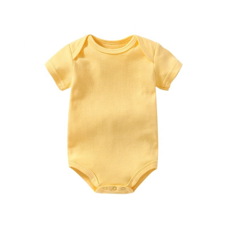 Custom plain baby onesie grows cotton blank short sleeve bodysuit rompers