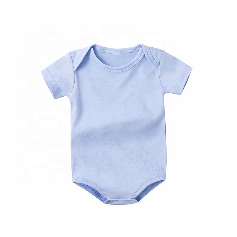 Custom plain baby onesie grows cotton blank short sleeve bodysuit rompers