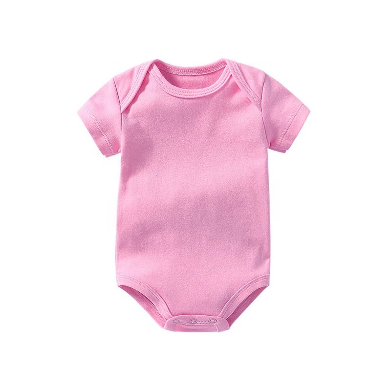 Custom plain baby onesie grows cotton blank short sleeve bodysuit rompers