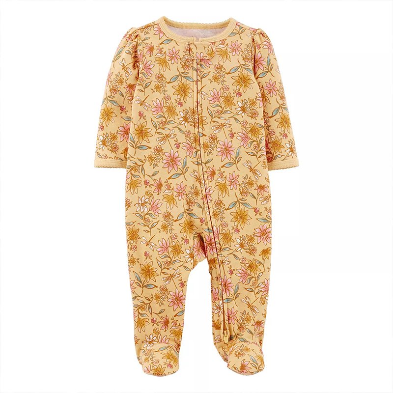 Baby romper organic zipper footie oneise pima cotton newborn sleep suit with zip jumpsuit custom thermal cotton baby one piece