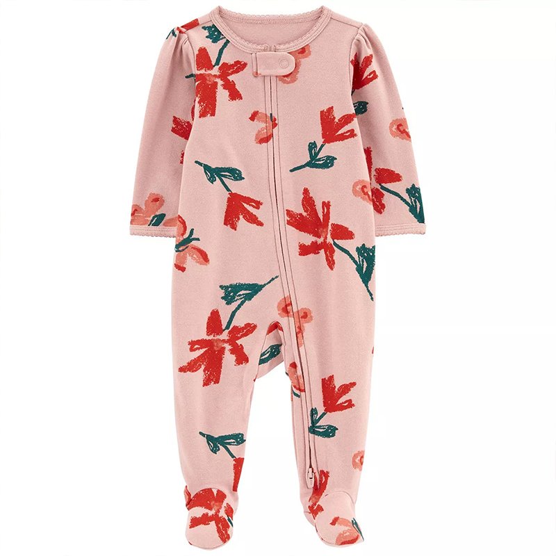 Baby romper organic zipper footie oneise pima cotton newborn sleep suit with zip jumpsuit custom thermal cotton baby one piece