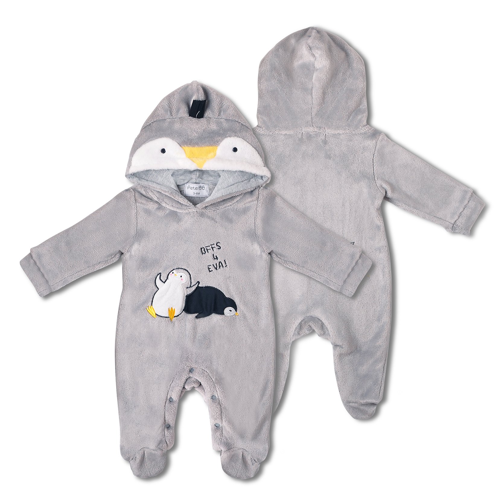 Petelulu Baby Clothes Bebe Girl Clothing Set Animal Carton Cute Style Winter Coral Fleece Jumpsuit Baby Rompers