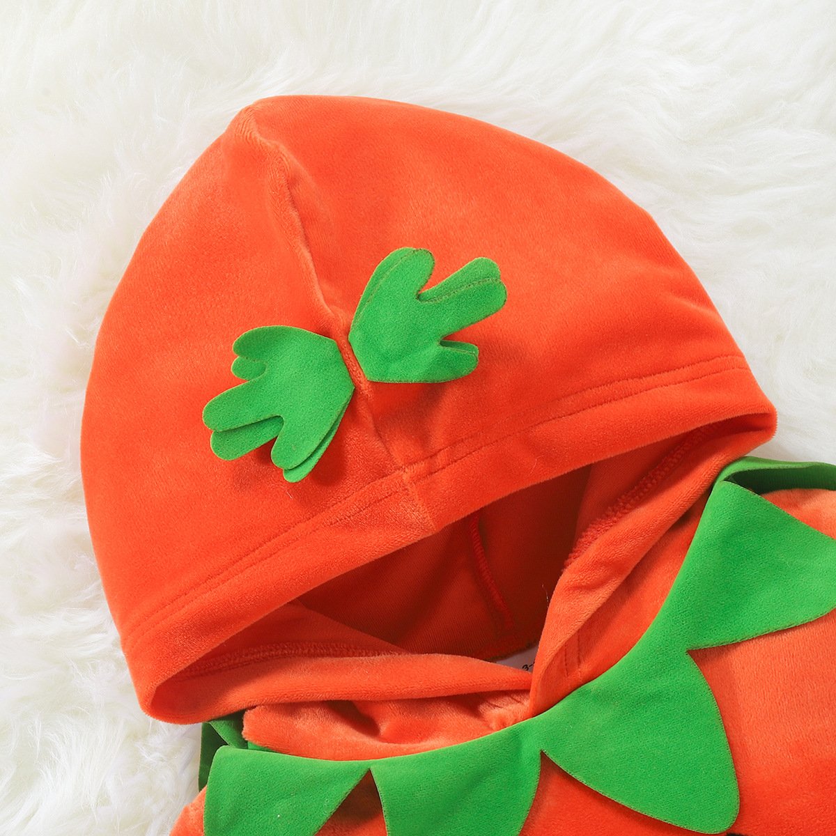 Autumn and Winter Infant Halloween Clothes Newborn Pumpkin Shaped Hooded Zip Jumpsuit Sleeveless Baby Romper