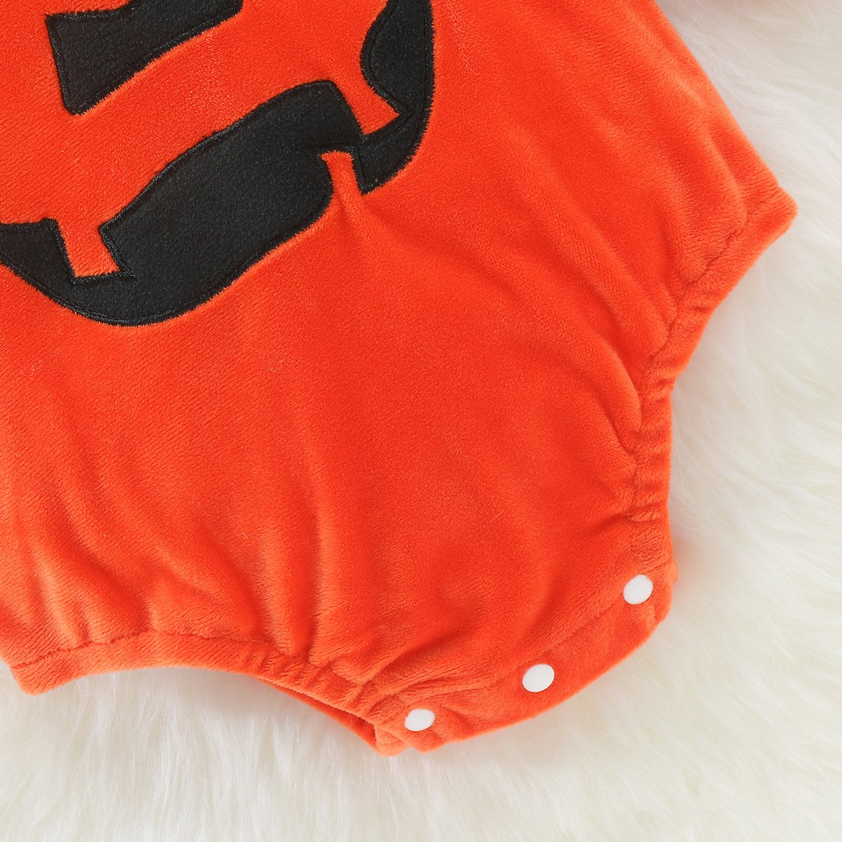 Autumn and Winter Infant Halloween Clothes Newborn Pumpkin Shaped Hooded Zip Jumpsuit Sleeveless Baby Romper