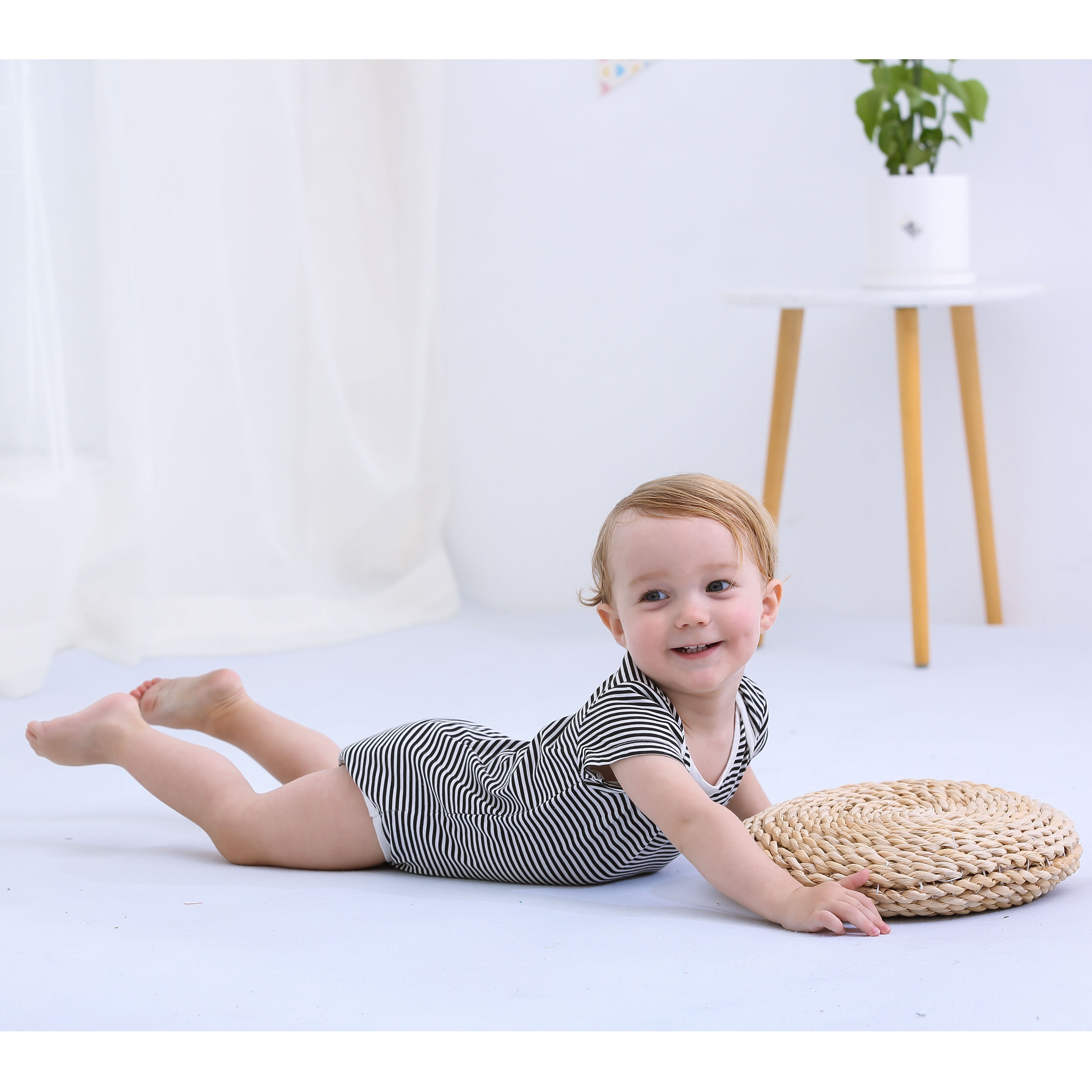 Boutique toddler clothing summer snap crotch bodysuit short sleeves 3 pieces set baby boy clothes