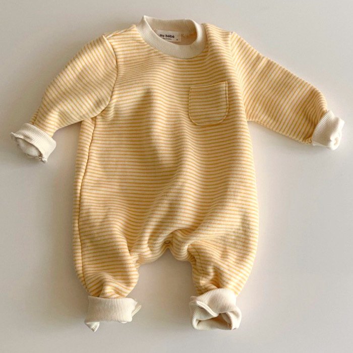 0-24 Months Baby Clothes 100% Cotton Newborn Rompers Stripe Long Sleeve Toddler Jumpsuits OEM Service Unisex