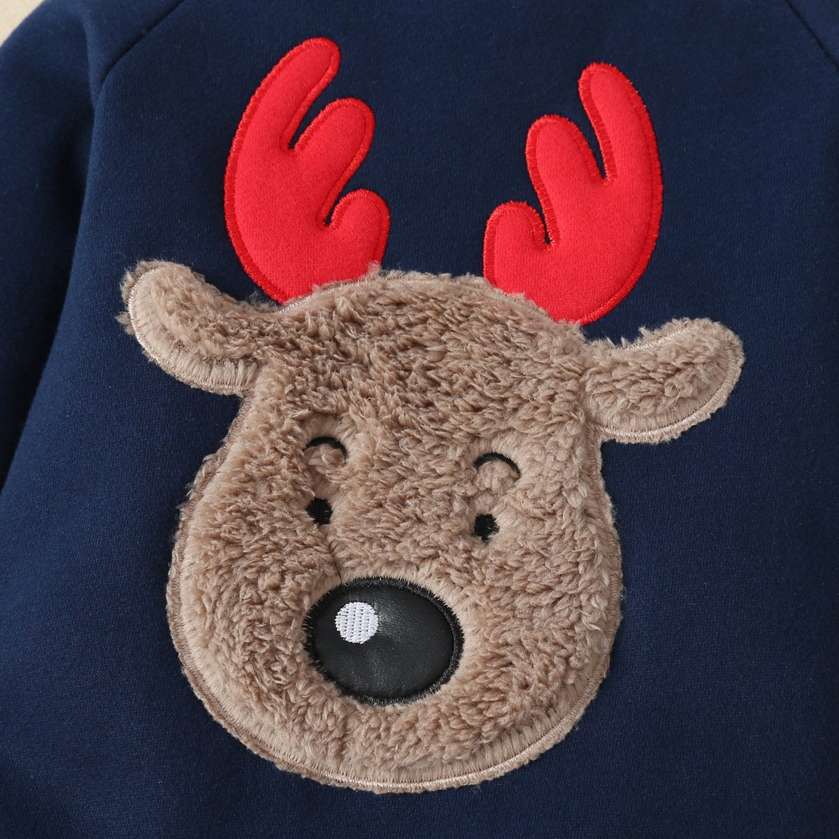 Moq 2 pcs 2021 new baby rompers children's wear newborn autumn winter Plush long sleeve moose creeper