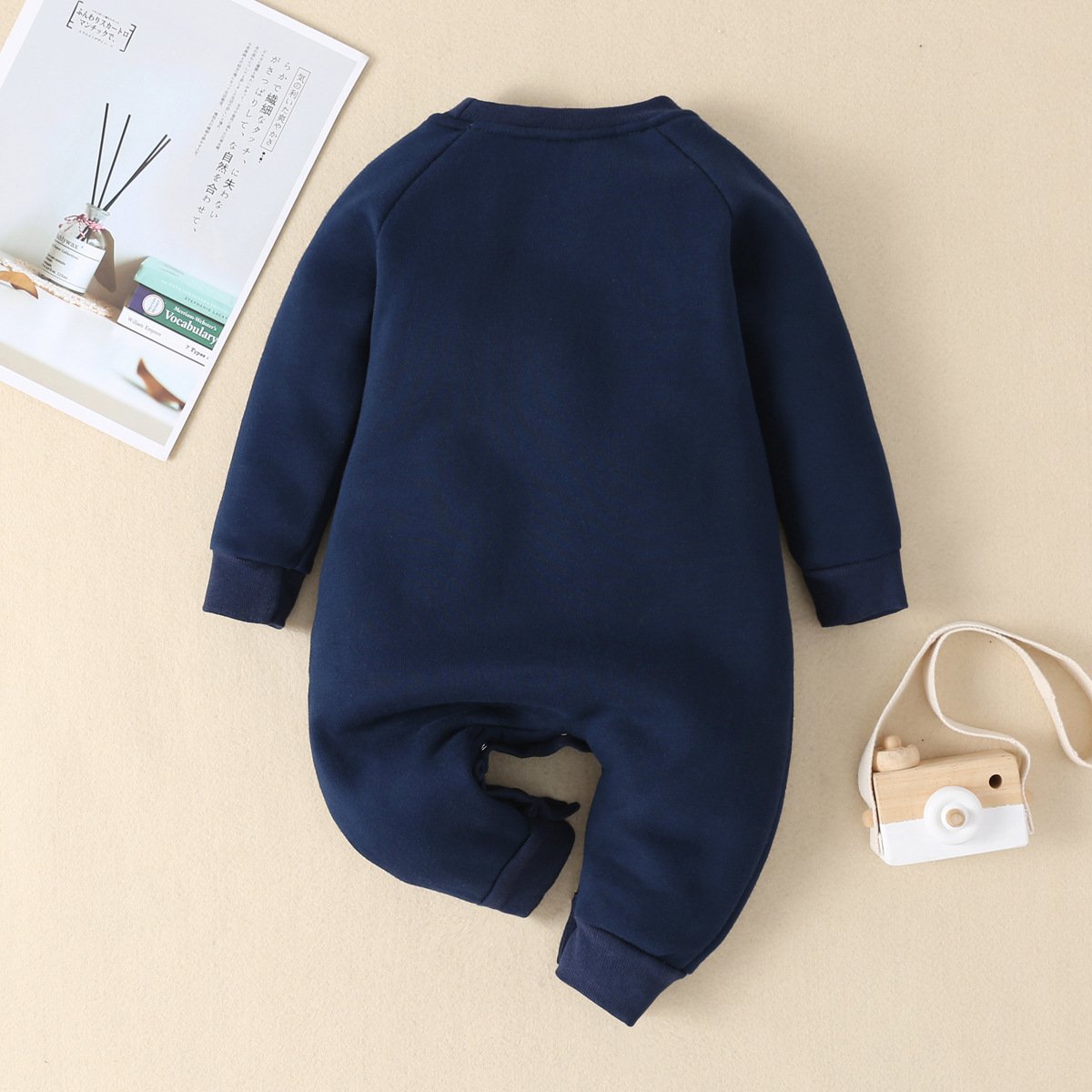 Moq 2 pcs 2021 new baby rompers children's wear newborn autumn winter Plush long sleeve moose creeper