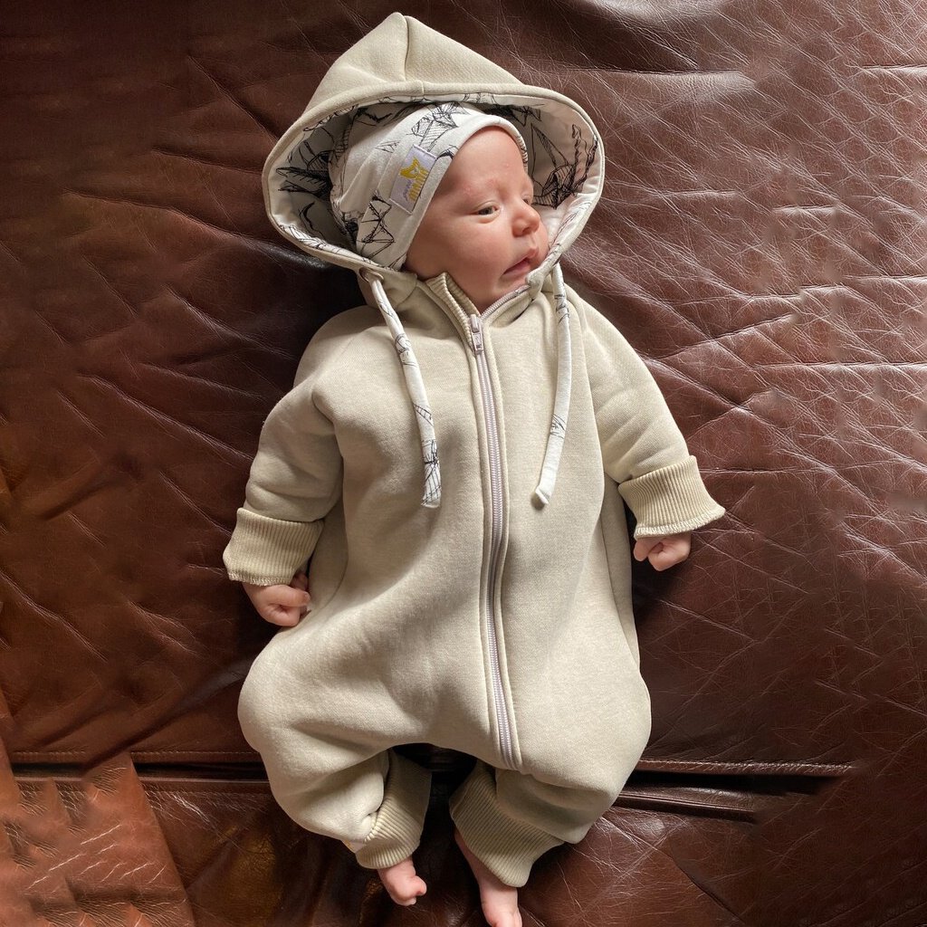 Toddler Neutral Outfit Fleece Cotton Hooded Newborn Baby Girl Winter Clothes
