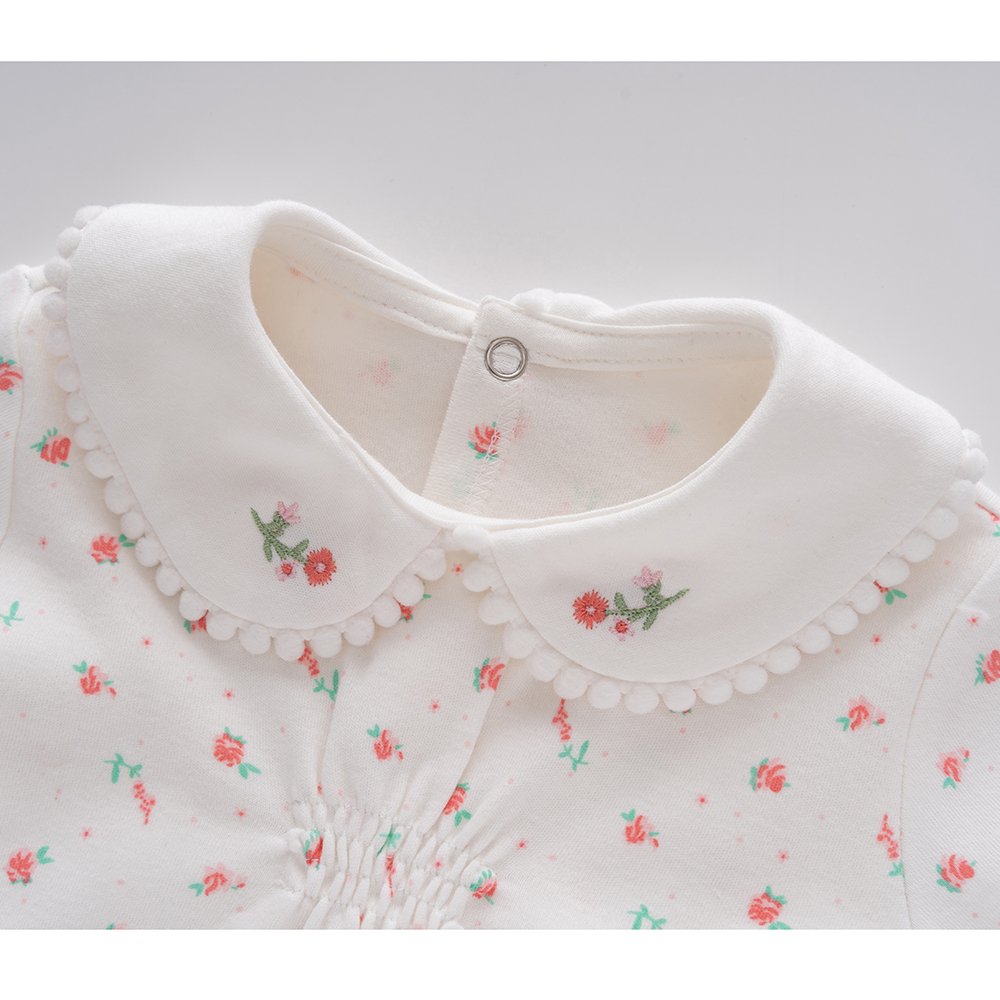 Fashion design with rose baby girl clothes infant and toddler romper back fly baby items newborn for girls
