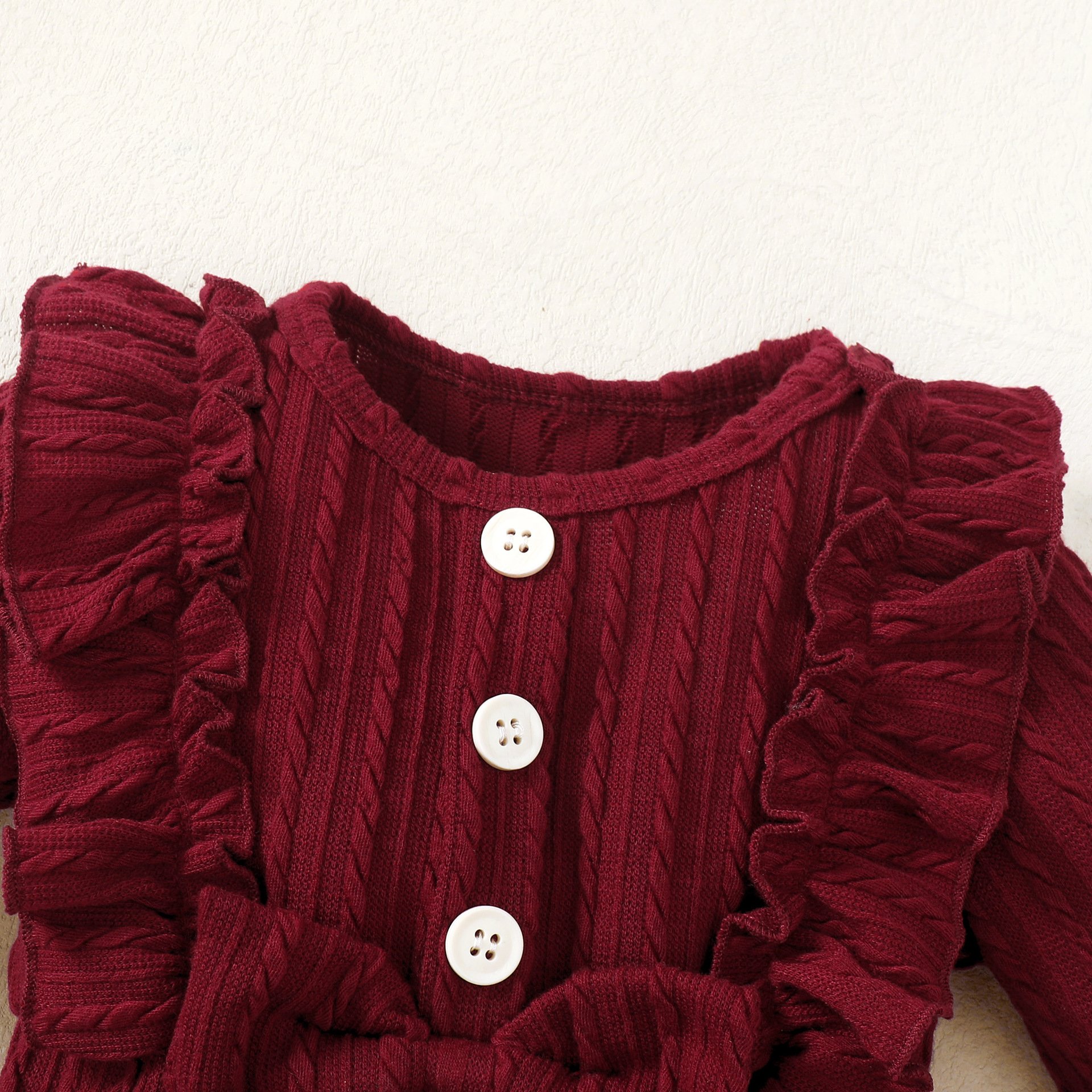 3pcs Baby Girl Casual Bow Sweatersuit Long Sleeved Pullover Rompers Cotton Clothing for Autumn for Daily Wear