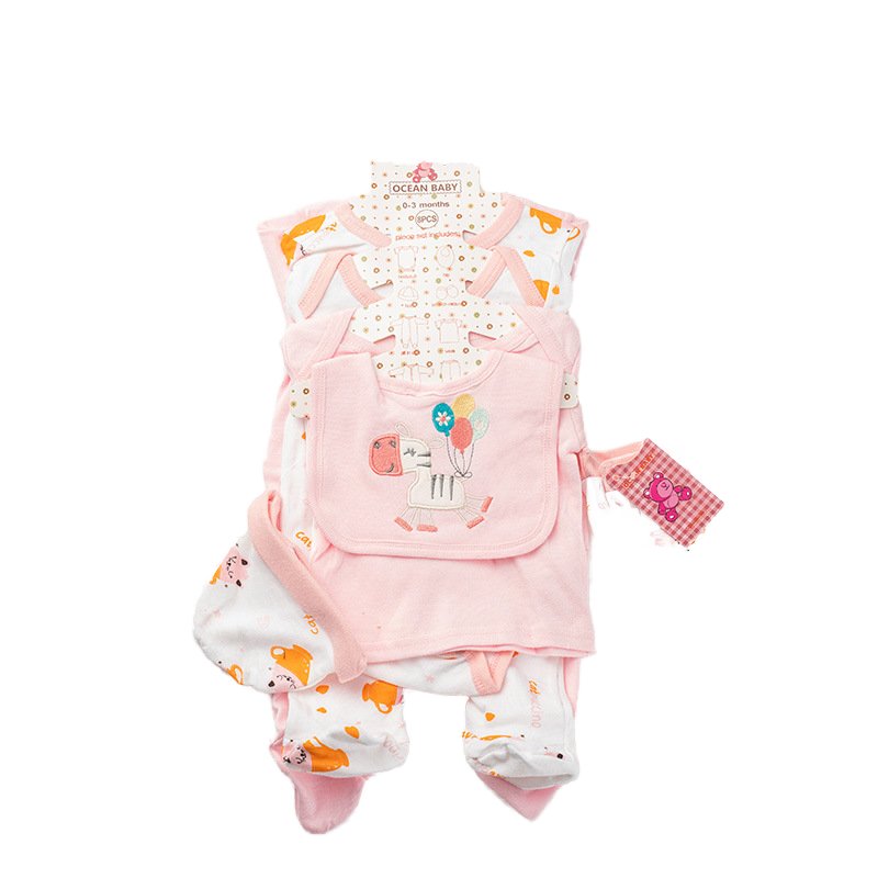 100% Cotton unisex Bodysuit Gift 8pcs Set Baby Infants Clothing Romper Boutique Newborn Baby Babi Clothes Sets 0-3 Months