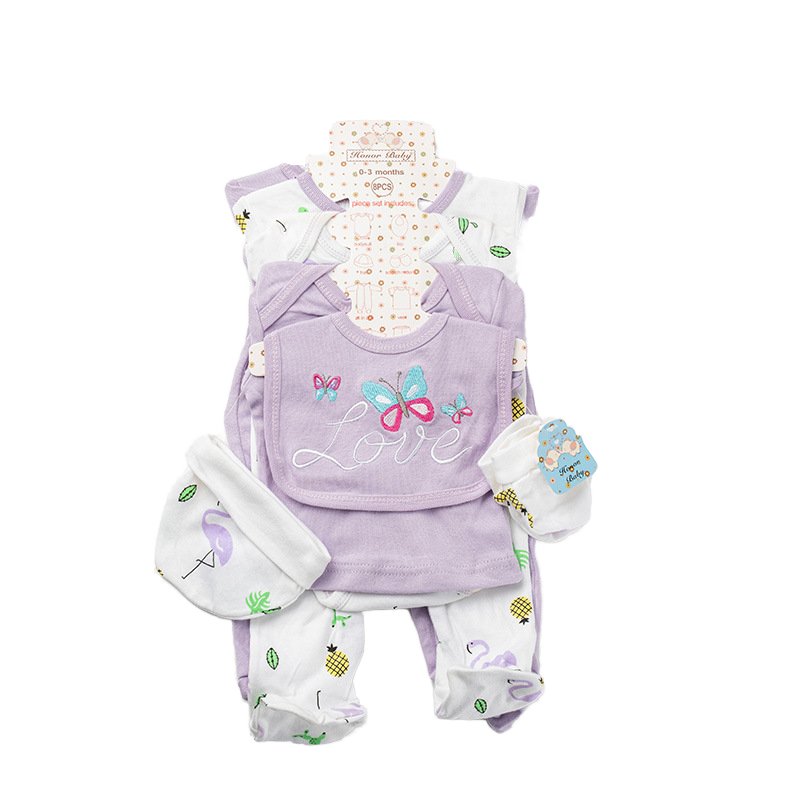 100% Cotton unisex Bodysuit Gift 8pcs Set Baby Infants Clothing Romper Boutique Newborn Baby Babi Clothes Sets 0-3 Months