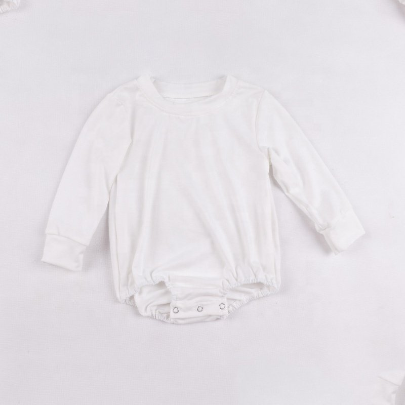 Summer 0-3 months Designer Baby Grey Polyester Romper Summer New Solid Color long Sleeve Romper For Baby Girl Clothes