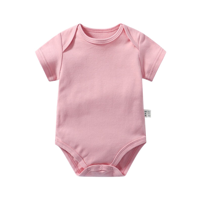 Wholesale Custom Design Cotton Romper Infant Boy Girl Short Sleeve White Cotton Clothes Manufacturing Baby Rompers