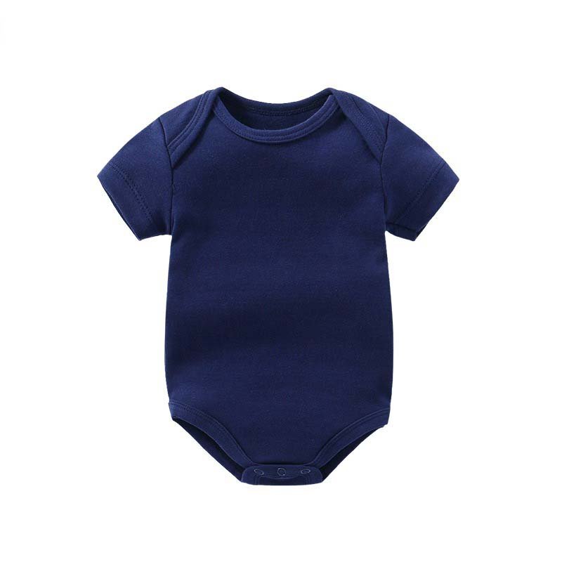 Wholesale Custom Design Cotton Romper Infant Boy Girl Short Sleeve White Cotton Clothes Manufacturing Baby Rompers