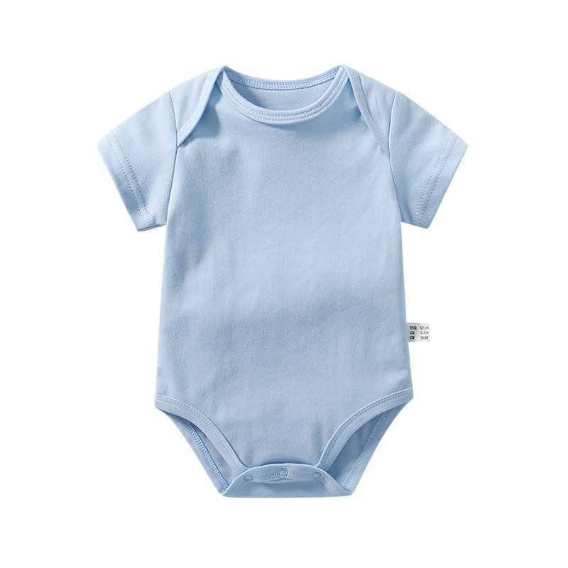 Wholesale Custom Design Cotton Romper Infant Boy Girl Short Sleeve White Cotton Clothes Manufacturing Baby Rompers