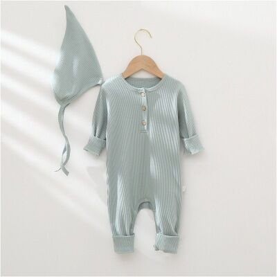 iBaifei Custom Newborn 100 Cotton Long Sleeve Plain Solid Zipper Footie Sleep Romper Baby Onesie Cotton