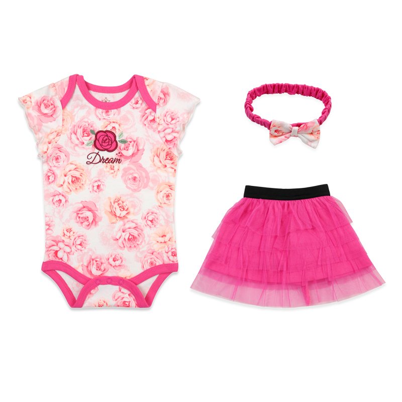 Clothing Set Girls cotton dress romper summer wholesale baby rompers tedmimak cartoon animal pattern dress with lace baby set