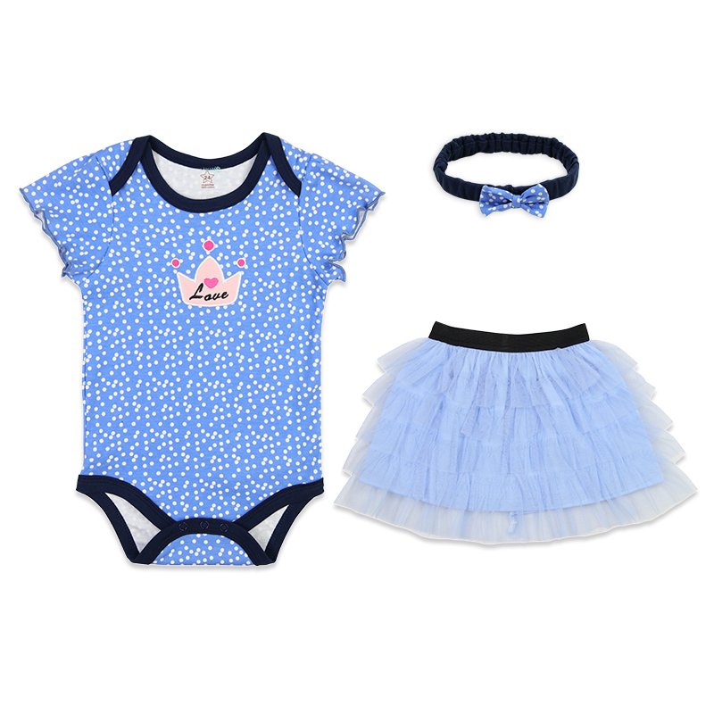 Clothing Set Girls cotton dress romper summer wholesale baby rompers tedmimak cartoon animal pattern dress with lace baby set
