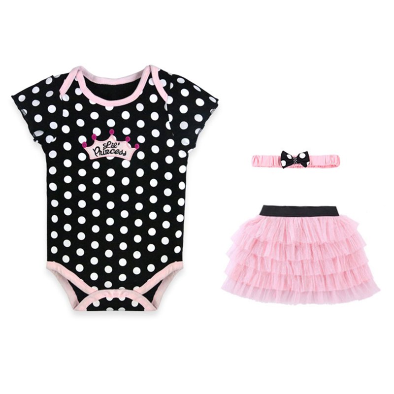 Clothing Set Girls cotton dress romper summer wholesale baby rompers tedmimak cartoon animal pattern dress with lace baby set