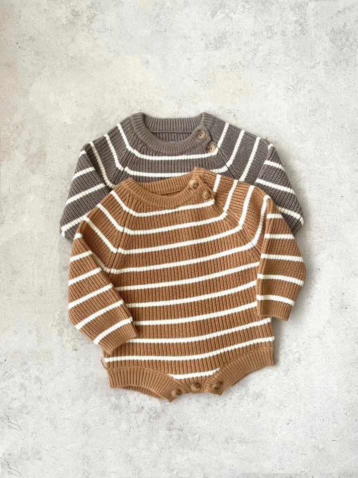 Autumn Newborn Infant Toddler Boys Girls Clothes Long Sleeve Knit Striped Baby Bodysuit Romper