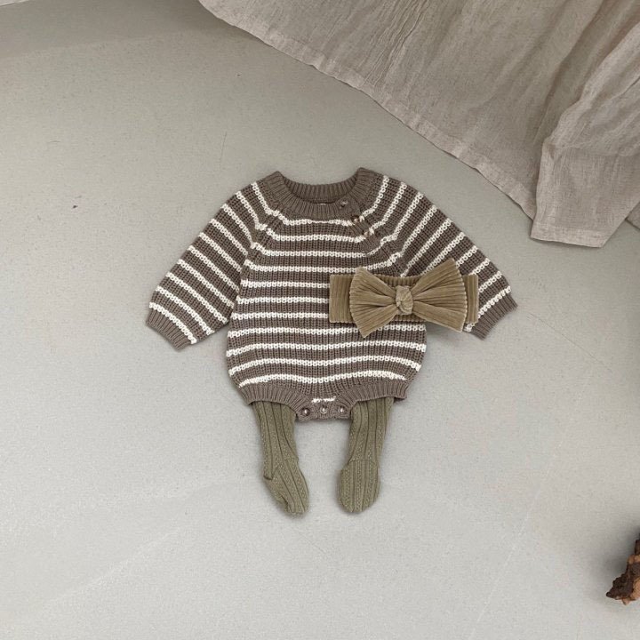 Autumn Newborn Infant Toddler Boys Girls Clothes Long Sleeve Knit Striped Baby Bodysuit Romper