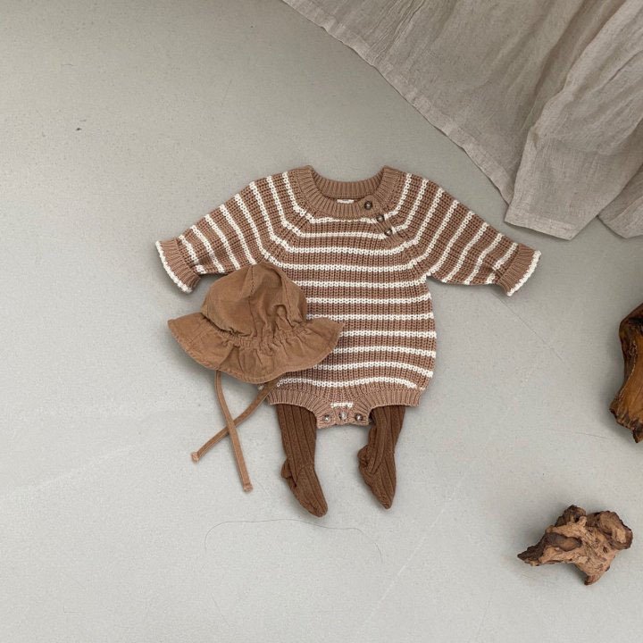 Autumn Newborn Infant Toddler Boys Girls Clothes Long Sleeve Knit Striped Baby Bodysuit Romper