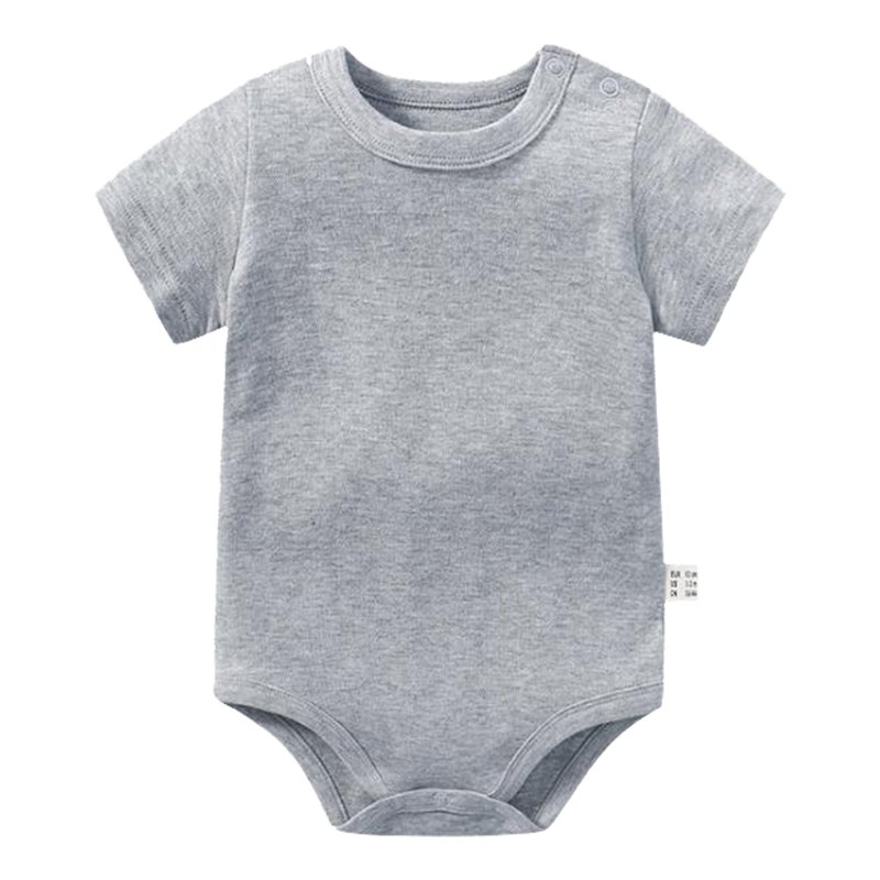 Short Sleeve Custom Print Onesie Baby Clothes Plain Color Rompers Cotton Baby Romper